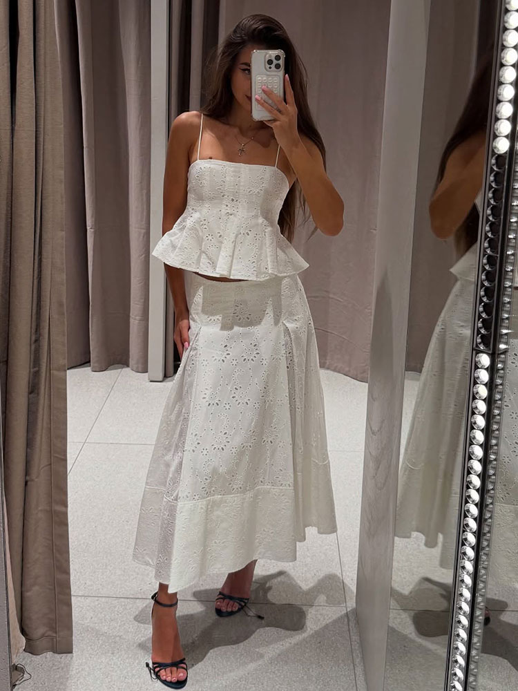 Fly Line - HH Women's Elegant Summer Solid Embroidery