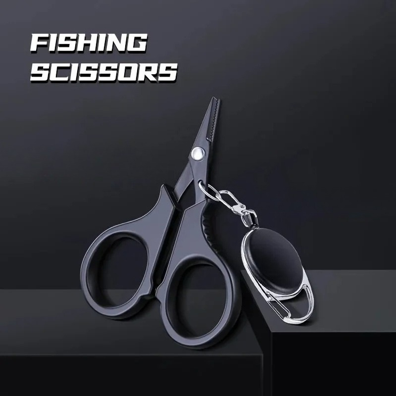 Fishing Line Cutter - Portable Fishing Scissors With Retractable Lanyard