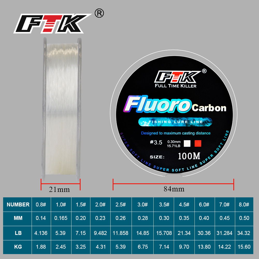 100M Fluorocarbon Coating Fish - Fluorocarbon Line review and price