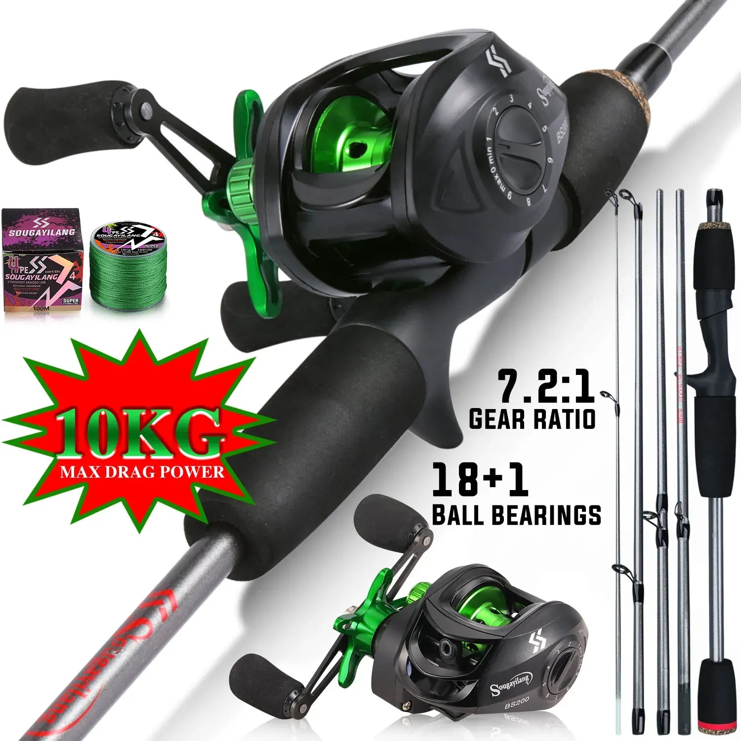 Sougayilang Fishing Rod Combo  - Saltwater Line review and price