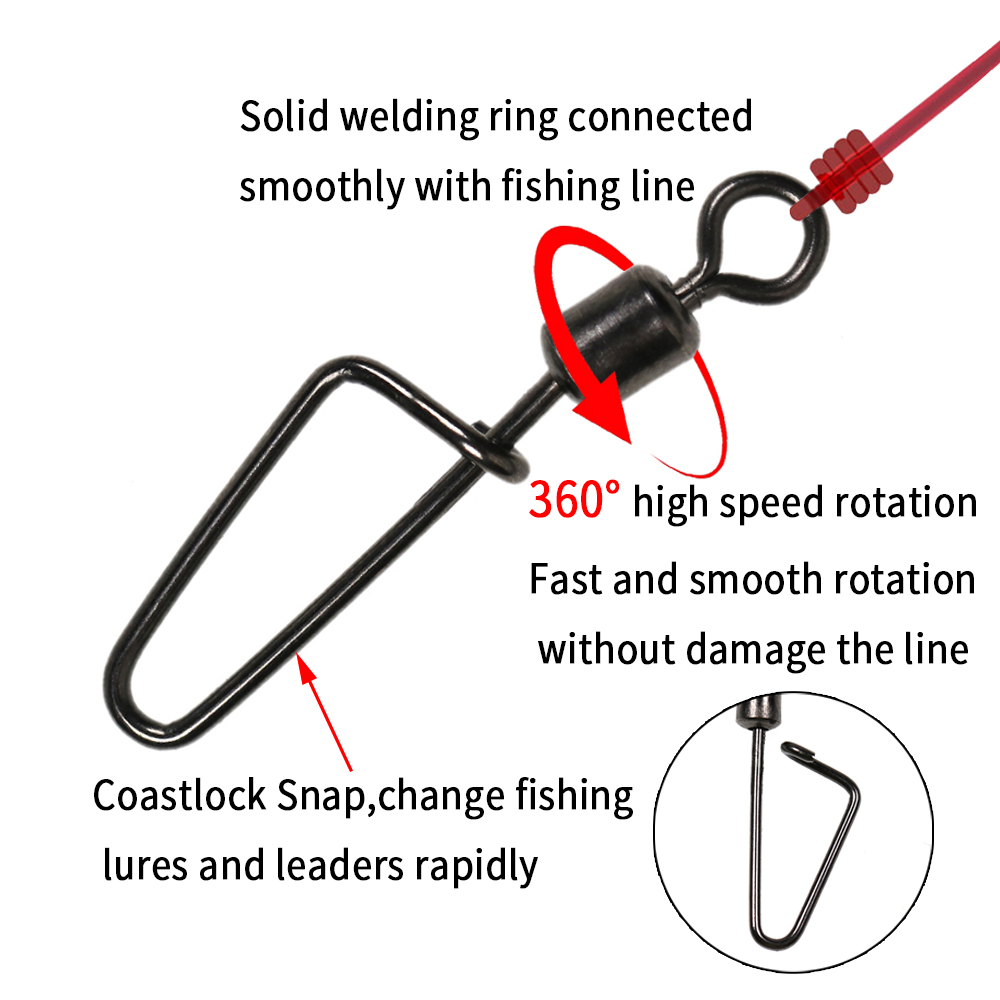 20PCS #12 -1/0 Rolling Swivel  - Monofilament Line review and price